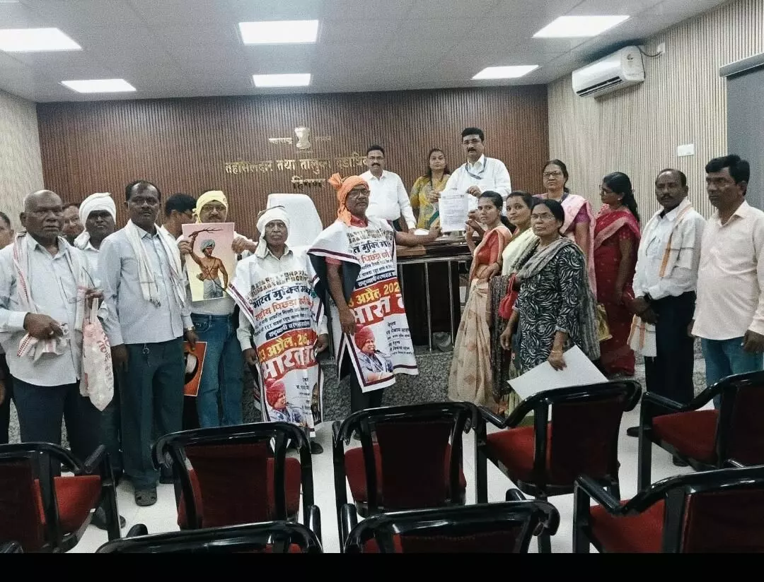 ओबीसी जाति-आधारित जनगणना को लेकर छत्रपति शिवाजी महाराज चौक से तहसील कार्यालय हिंगणा तक निकाला गया मोर्चा