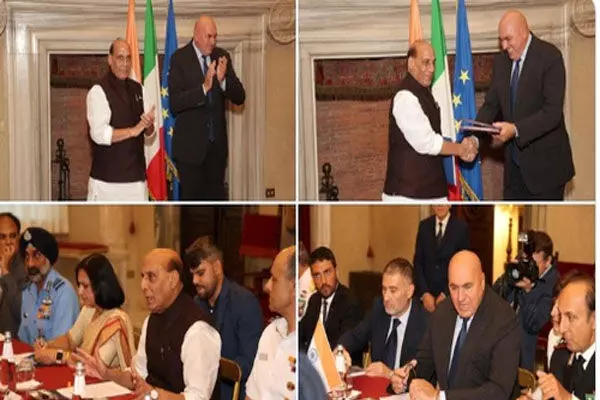 भारत-इटली के रक्षा मंत्रियों के बीच द्विपक्षीय वार्ता, दोनों देशों के बीच बढ़ा रक्षा सहयोग