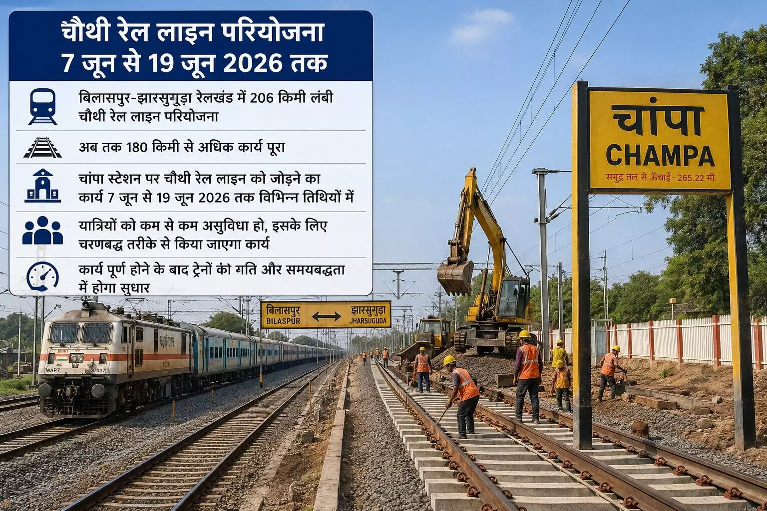 कौन सी ट्रेनें हुईं रद्द - किनका मार्ग बदला और कितनी विलंब से चलेंगी, चौथी रेल लाइन परियोजना के चलते जून में कई रेल यातायात प्रभावित