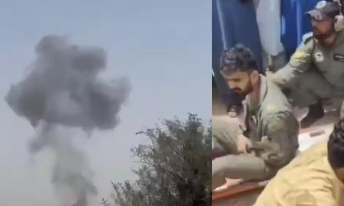 चीन के साथ मिलकर बनाया JF-17 फायटर विमान तबाह, पैराशूट के सहारे दो पायलट की बची जान