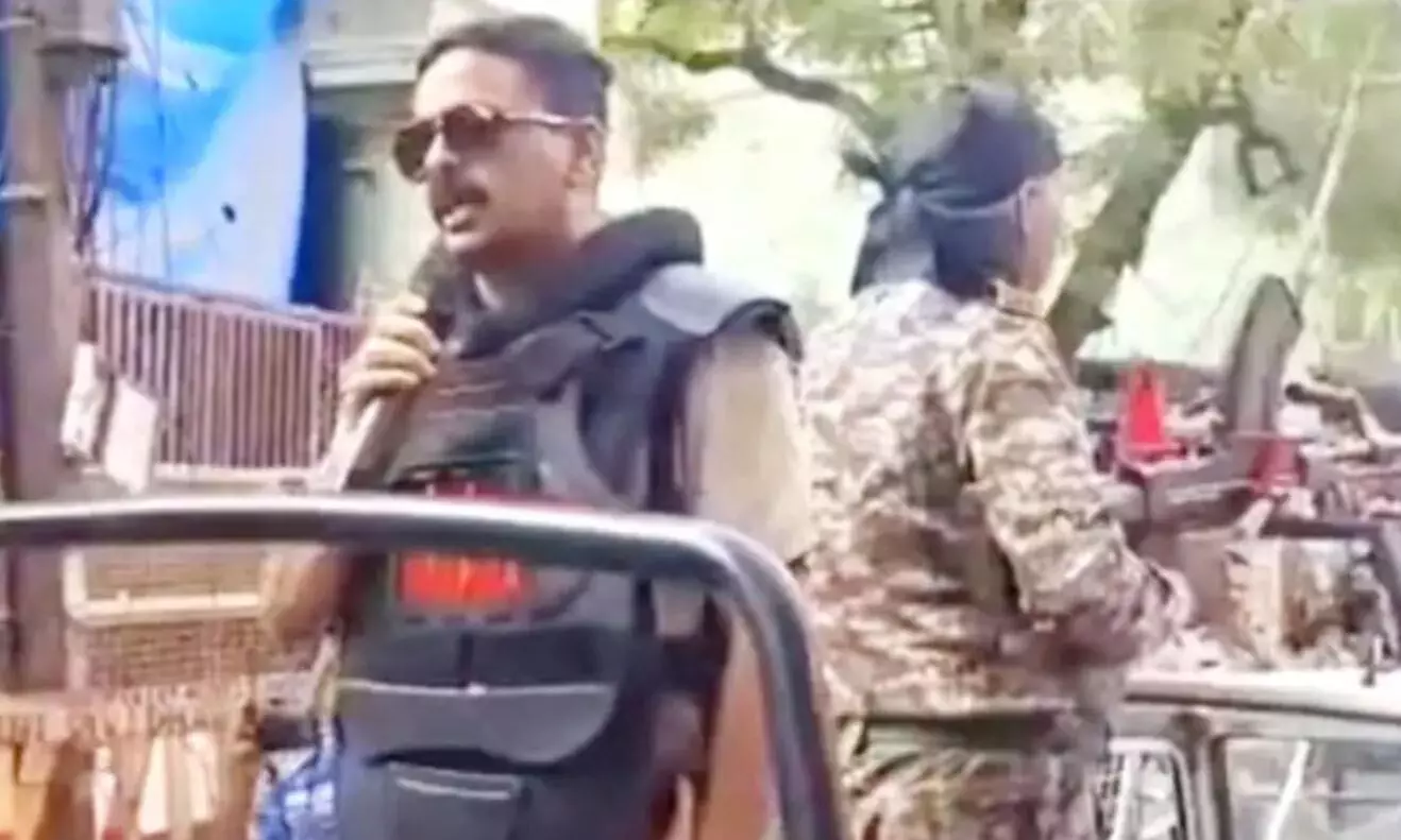 भोजशाला मामले को लेकर धार में पुलिस प्रशासन ने निकाला बड़ा प्लैग मार्च, जिले के SP सचिन शर्मा ने दी साफ शब्दों में चेतावनी