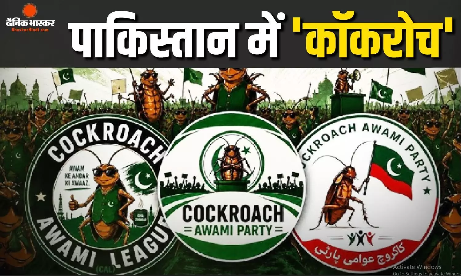 भारत में पॉपुलर होने के बाद पाकिस्तान पहुंचा कॉकरोच, बनी कॉकरोच अवामी पार्टी, कई सोशल मीडिया हैंडल्स बने, फिर हटे