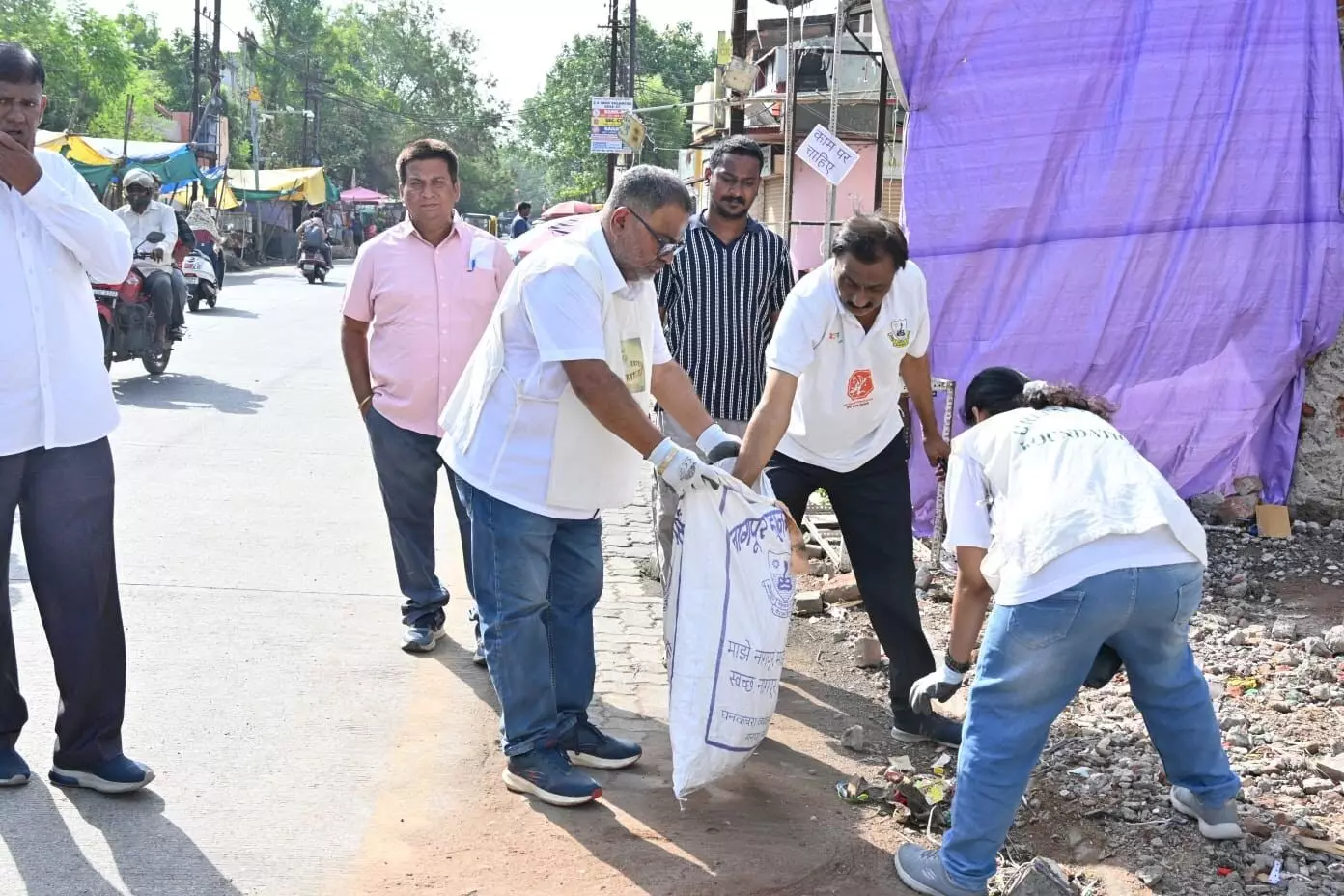 नागपुर शहर के 10 जोन में बाजार क्षेत्र में सामुदायिक स्वच्छता