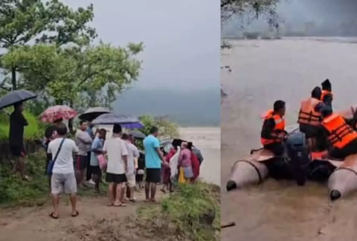 असम की डिकारी नदी का अचानक बढ़ जलस्तर, 15 से ज्यादा लोग टापू में फंसे, इतने लोगों की बचाई जान