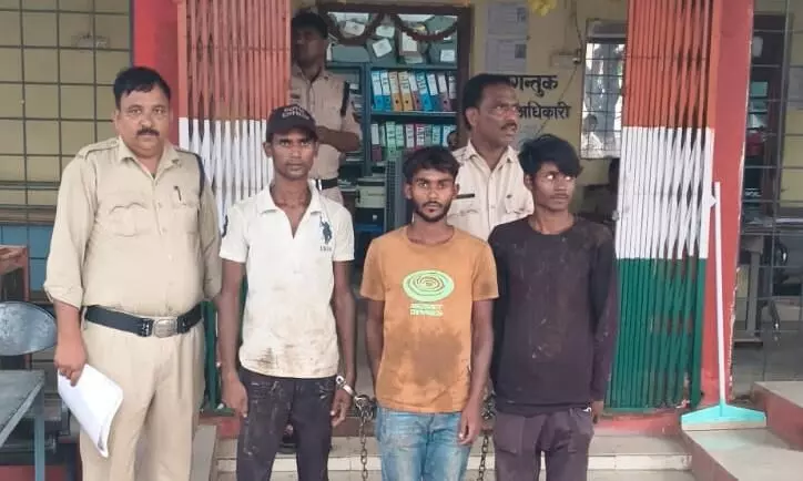खेत से मोटर पंप और तार चोरी का खुलासा, 3 गिरफ्तार
