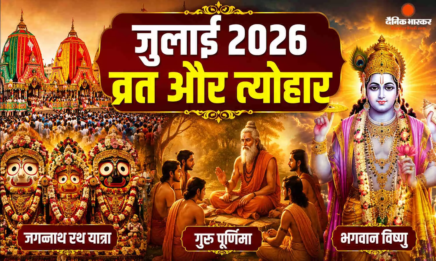 गुप्त नवरात्रि से लेकर देवशयनी एकादशी और गुरु पूर्णिमा तक, इस महीने में आएंगे ये प्रमुख व्रत और त्योहार गुप्त नवरात्रि से लेकर देवशयनी एकादशी और गुरु पूर्णिमा तक, इस महीने में आएंगे ये प्रमुख व्रत और त्योहार