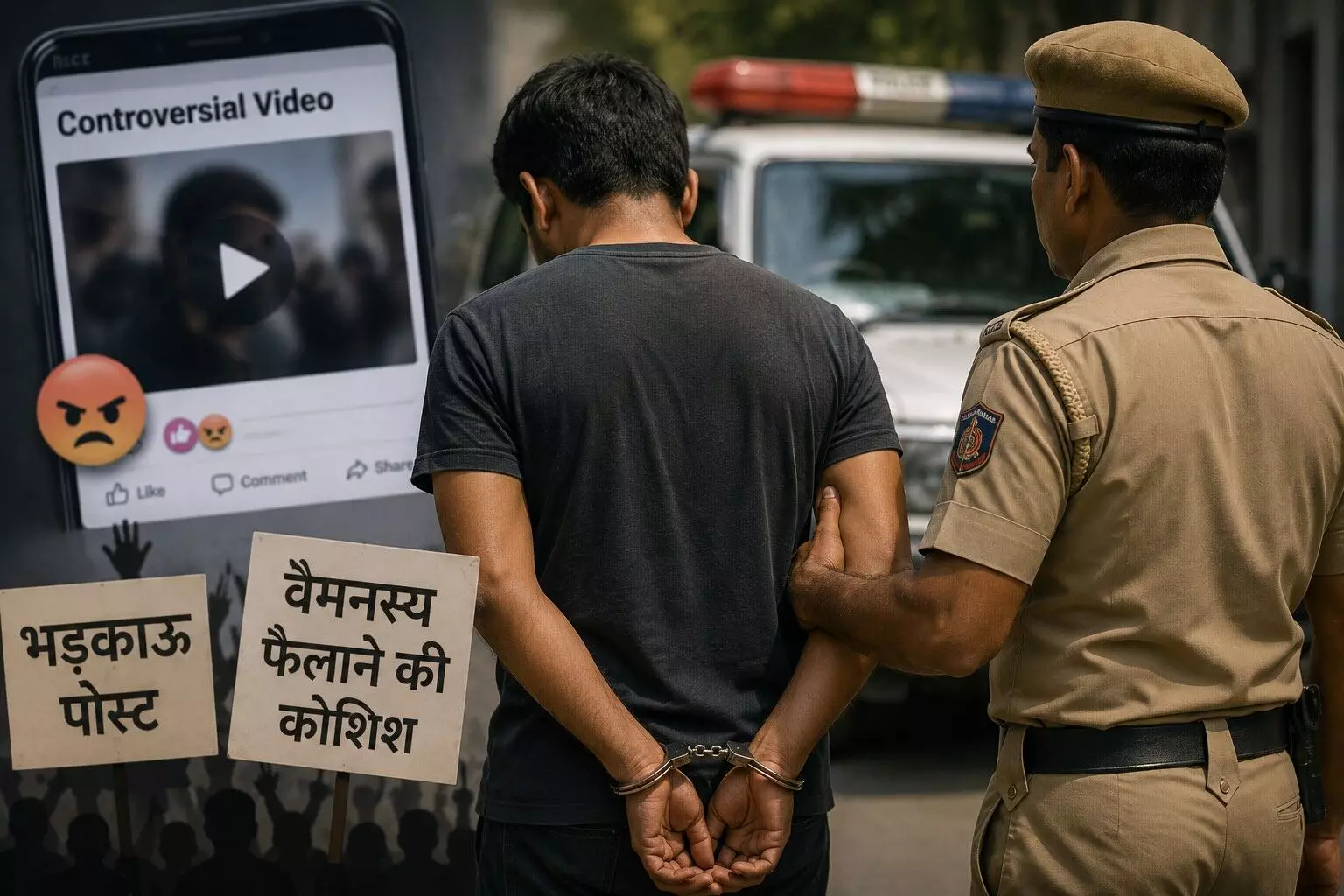 आपत्तिजनक वीडियो पोस्ट कर दो समुदायों के बीच वैमनस्य फैलाने की कोशिश करने वाला आरोपी गिरफ्तार आपत्तिजनक वीडियो पोस्ट कर दो समुदायों के बीच वैमनस्य फैलाने की कोशिश करने वाला आरोपी गिरफ्तार
