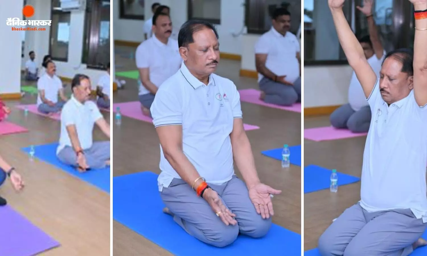चिंतन शिविर में योग से हुई दिन की शुरुआत, मुख्यमंत्री विष्णु देव साय ने प्रदेशवासियों को दिया स्वस्थ जीवन का संदेश चिंतन शिविर में योग से हुई दिन की शुरुआत, मुख्यमंत्री विष्णु देव साय ने प्रदेशवासियों को दिया स्वस्थ जीवन का संदेश