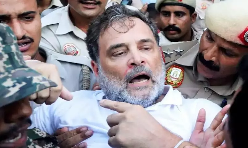 पीएम हाउस के पास प्रदर्शन करने पर भाजपा ने राहुल गांधी पर साधा निशाना, उनका उद्देश्य समाधान नहीं बल्कि विवाद खड़ा करना