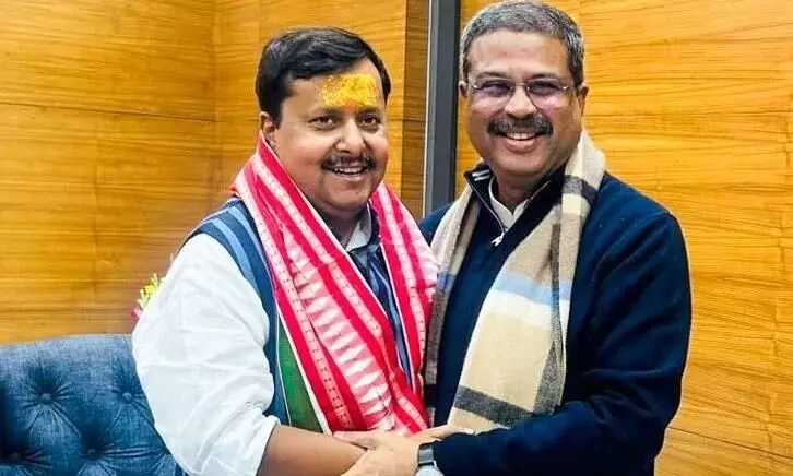 धर्मेंद्र प्रधान के सपोर्ट में उतरे बीजेपी अध्यक्ष नितिन नवीन, कहा - पार्टी उनके साथ मजबूती से खड़ी