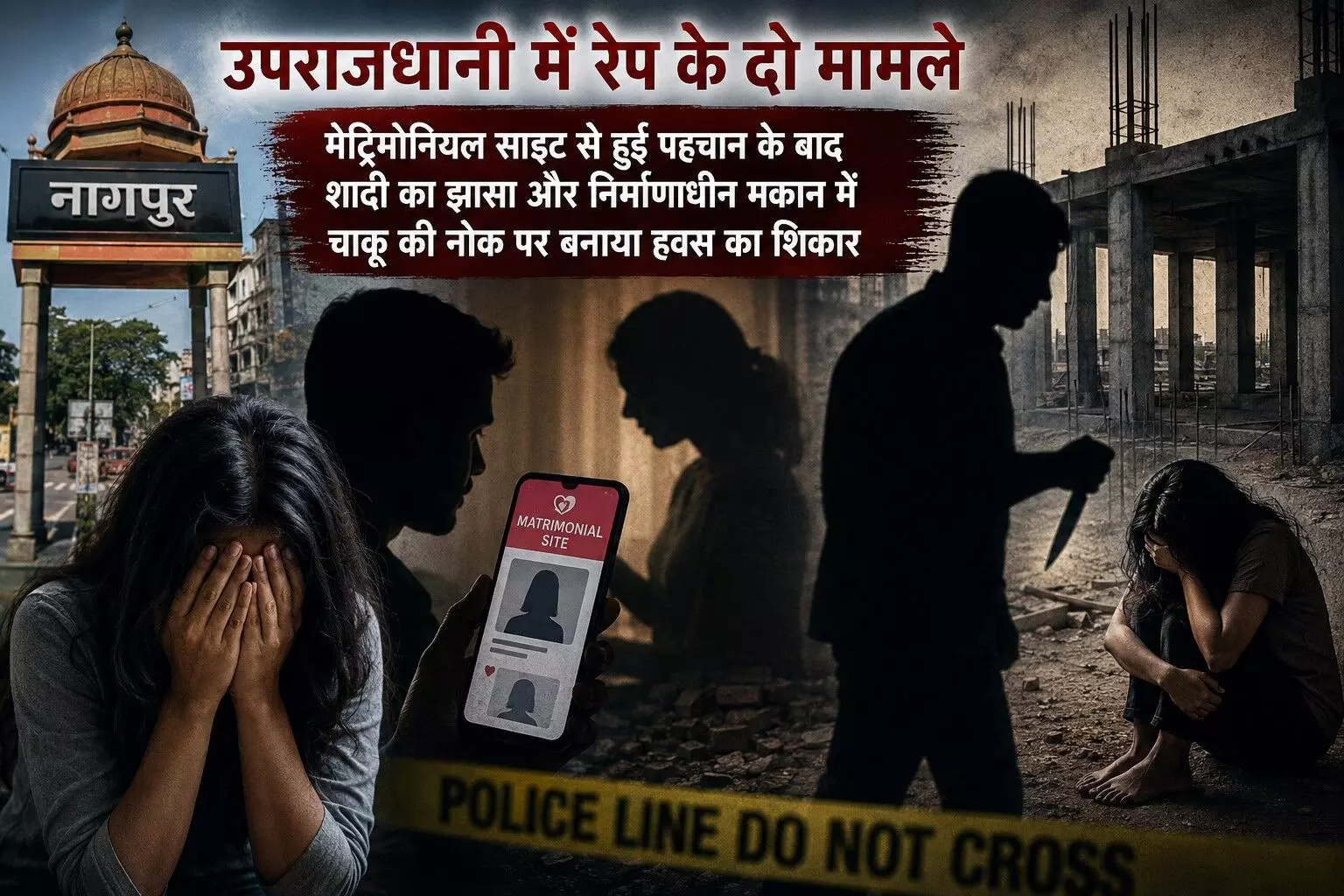 रेप के दो मामले - मेट्रिमोनियल साइट से हुई पहचान के बाद शादी का झांसा और निर्माणाधीन मकान में चाकू की नोक पर बनाया हवस का शिकार रेप के दो मामले - मेट्रिमोनियल साइट से हुई पहचान के बाद शादी का झांसा और निर्माणाधीन मकान में चाकू की नोक पर बनाया हवस का शिकार