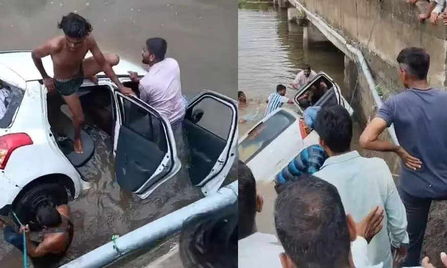 पानी में डूबे अधूरे पुल के कारण नाले में बही 11 लोगों से भरी वैन, 9 की मौत, मृतकों में 3 बच्चे, 2 अस्पताल में भर्ती पानी में डूबे अधूरे पुल के कारण नाले में बही 11 लोगों से भरी वैन, 9 की मौत, मृतकों में 3 बच्चे, 2 अस्पताल में भर्ती