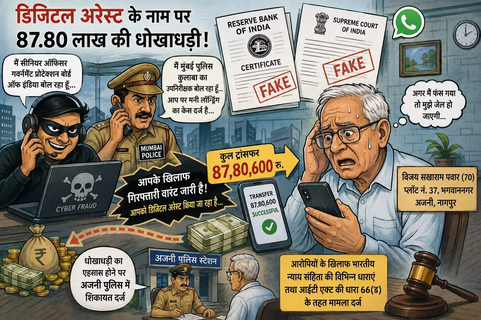 मनी लॉन्ड्रिंग केस में फंसाने की धमकी देकर 87.80 लाख की ठगी, फर्जी आरबीआई प्रमाणपत्र और सुप्रीम कोर्ट के दस्तावेज भेज बनाया दबाव मनी लॉन्ड्रिंग केस में फंसाने की धमकी देकर 87.80 लाख की ठगी, फर्जी आरबीआई प्रमाणपत्र और सुप्रीम कोर्ट के दस्तावेज भेज बनाया दबाव