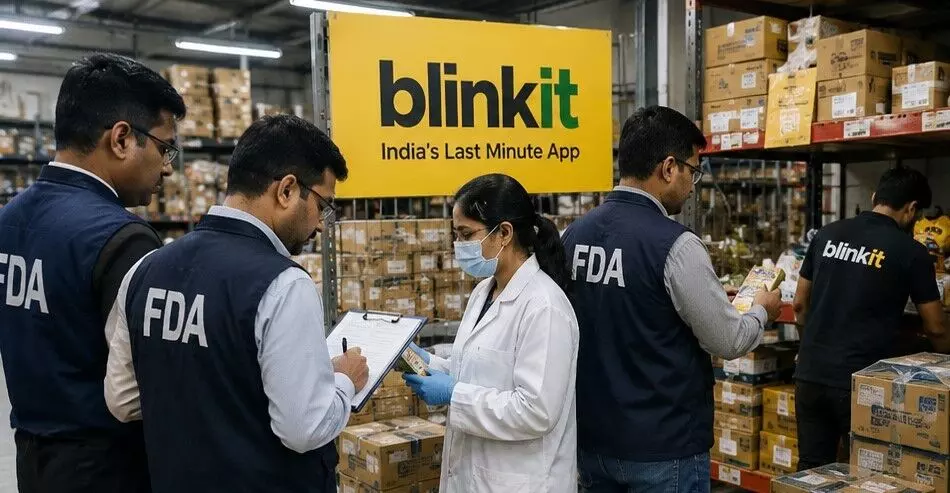 ब्लिंकिट के गोदामों पर एफडीए का चाबुक - लाइसेंस निलंबित होते ही ऑनलाइन डिलीवरी पर भी लगी रोक