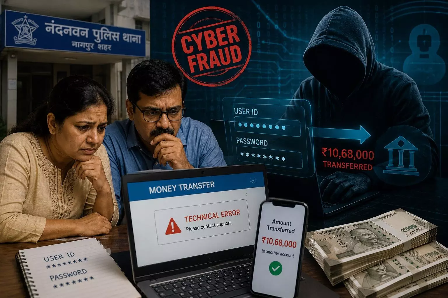 आईडी-पासवर्ड शेयर करते ही खाते से 10.68 लाख पार!, कंपनी के स्थानीय अधिकारी पर साइबर धोखाधड़ी का आरोप
