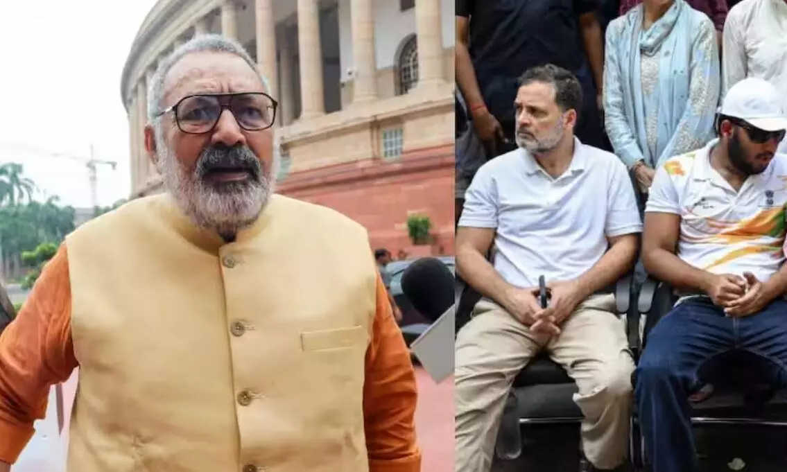 वह सिर्फ अराजकता फैला रहे, एक सोची-समझी... राहुल गांधी के आंदोलन करने पर भड़के गिरिराज सिंह