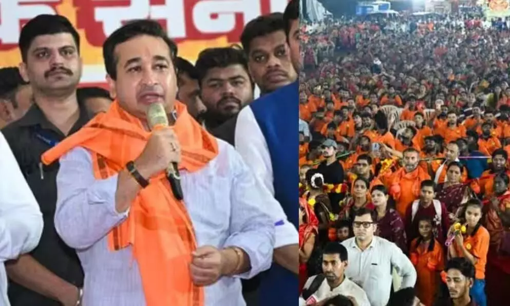 नितेश राणे ने दिया विवादित बयान, कहा- आई लव मोहम्मद से नहीं आई लव महादेव से चलेगी मुंबई नितेश राणे ने दिया विवादित बयान, कहा- आई लव मोहम्मद से नहीं आई लव महादेव से चलेगी मुंबई