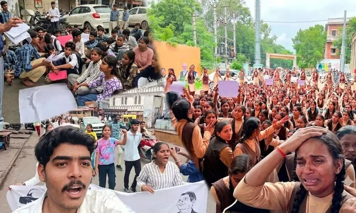 स्कूलों के विलय करने पर भड़के Gen Alpha, जगह-जगह प्रदर्शन कर सरकार से फैसला वापस लेने की गुहार लगाई स्कूलों के विलय करने पर भड़के Gen Alpha, जगह-जगह प्रदर्शन कर सरकार से फैसला वापस लेने की गुहार लगाई