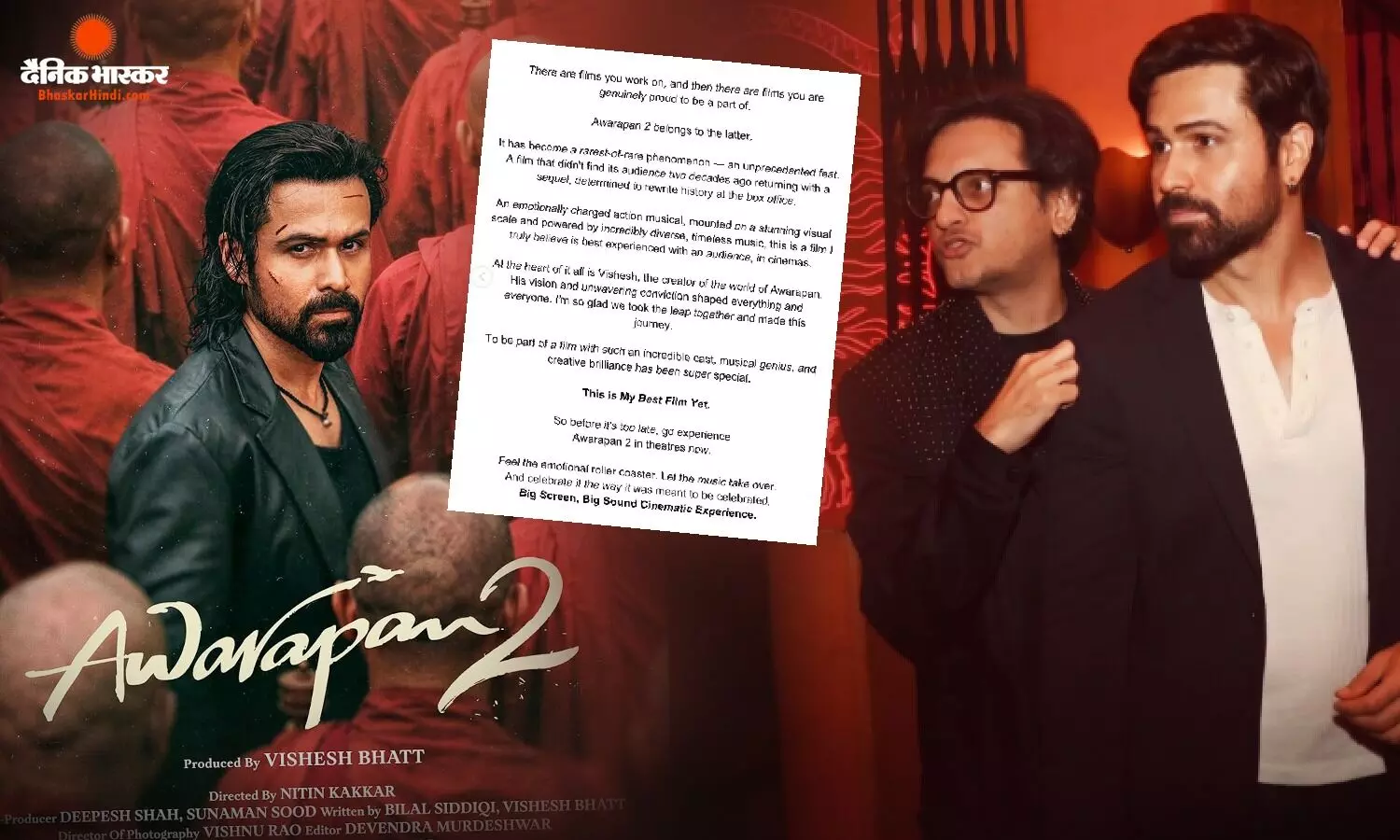 आवारापन 2 की सक्सेस पर एक्टर इमरान हाशमी ने किया इमोशनल रिएक्शन, पोस्ट शेयर कर लिखा खास नोट