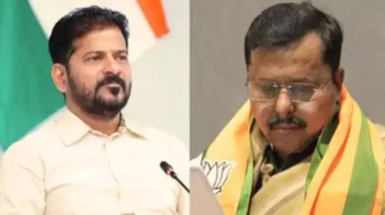 तेलंगाना बीजेपी अध्यक्ष की गिरफ्तारी पर नितिन नबीन ने किया विरोध, रेवंत सरकार को लिया आड़े हाथ तेलंगाना बीजेपी अध्यक्ष की गिरफ्तारी पर नितिन नबीन ने किया विरोध, रेवंत सरकार को लिया आड़े हाथ