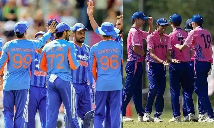 क्रिकेट के मैदान पर पहली बार आमने-सामने होंगे भारत और जापान, कब और कहां खेला जाएगा मुकाबला? यहां देखें क्रिकेट के मैदान पर पहली बार आमने-सामने होंगे भारत और जापान, कब और कहां खेला जाएगा मुकाबला? यहां देखें