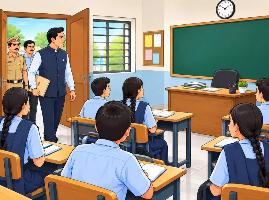 सर्वे में खुली स्कूल की पोल, तीन कक्षाओं को एक ही कमरे में पढ़ा रही थी शिक्षिका