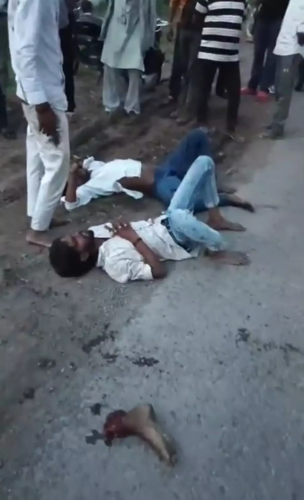 तेज रफ्तार बस ने बाइक को मारी टक्कर, 4 युवक घायल तेज रफ्तार बस ने बाइक को मारी टक्कर, 4 युवक घायल