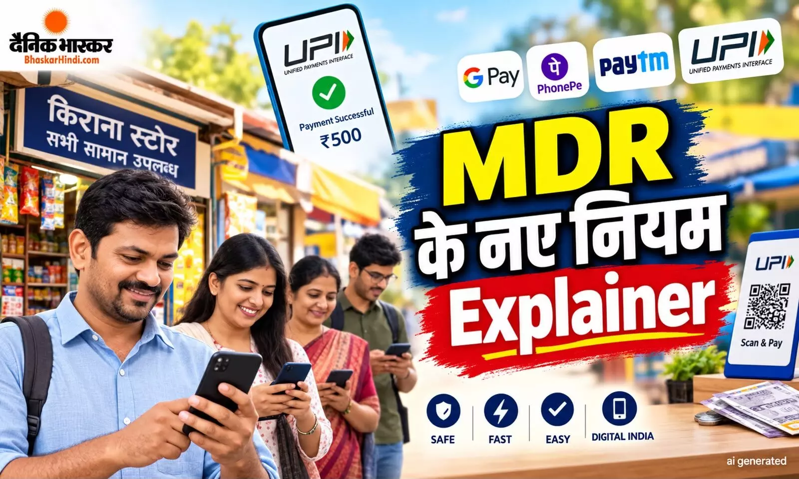 UPI पर चार्ज की खबर से कन्फ्यूज न हों, दोस्त को 1 लाख भेजने पर भी चार्ज रहेगा ₹0, कुछ बड़े मर्चेंट पेमेंट पर लगेगा MDR, जानिए नए नियम UPI पर चार्ज की खबर से कन्फ्यूज न हों, दोस्त को 1 लाख भेजने पर भी चार्ज रहेगा ₹0, कुछ बड़े मर्चेंट पेमेंट पर लगेगा MDR, जानिए नए नियम