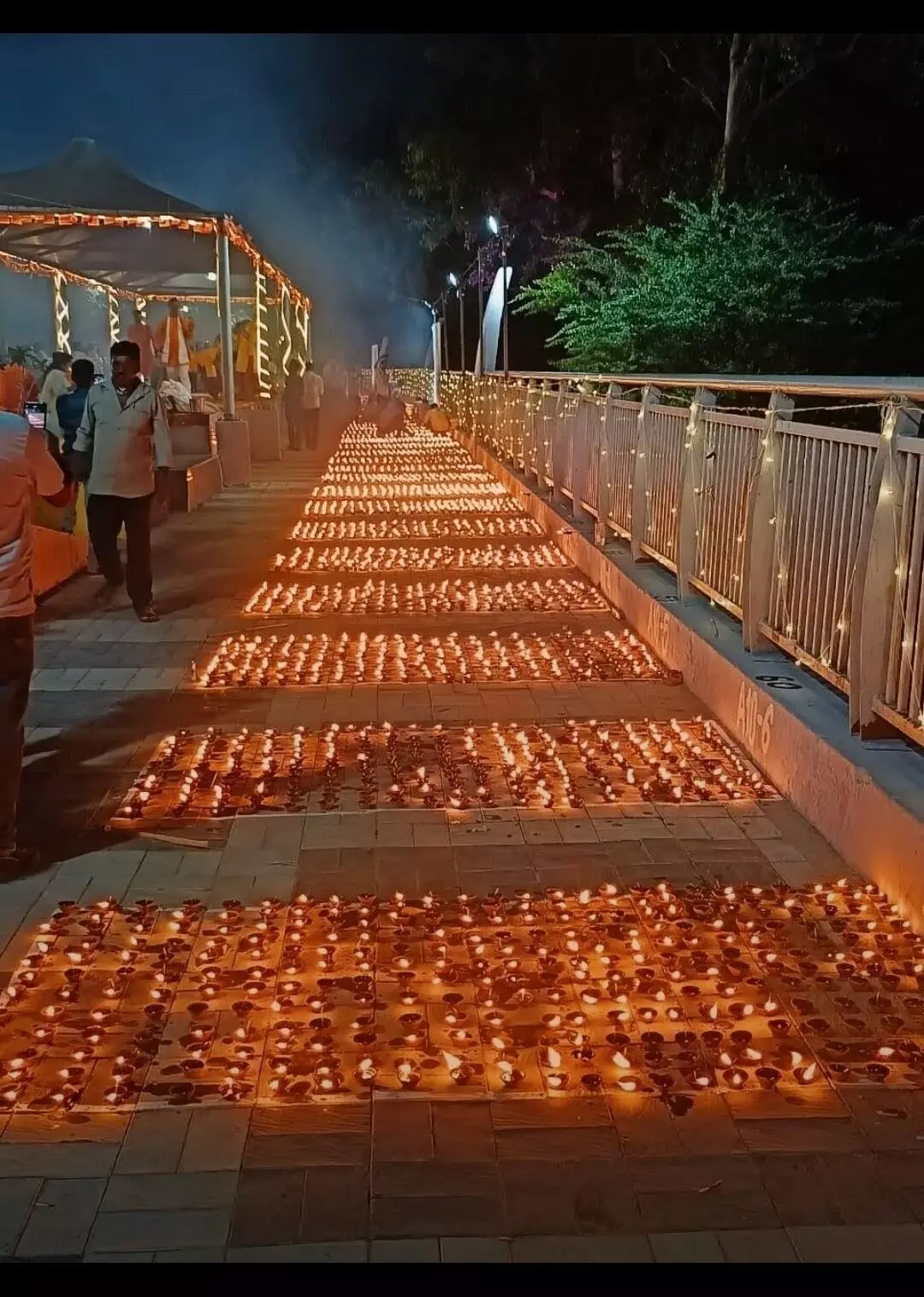 51000 दीपो से जगमग हुआ पचमठा धाम