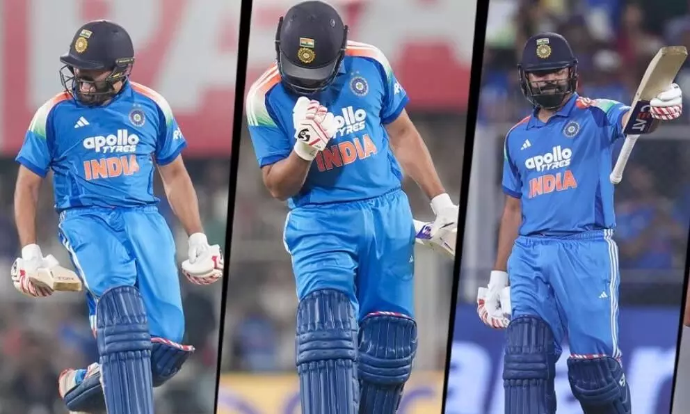 कुछ बातें ऐसी होती हैं जिसे...शतकीय पारी के बाद किए गए अनोखा सेलिब्रेशन के बारे में रोहित शर्मा ने खुलकर बताया कुछ बातें ऐसी होती हैं जिसे...शतकीय पारी के बाद किए गए अनोखा सेलिब्रेशन के बारे में रोहित शर्मा ने खुलकर बताया