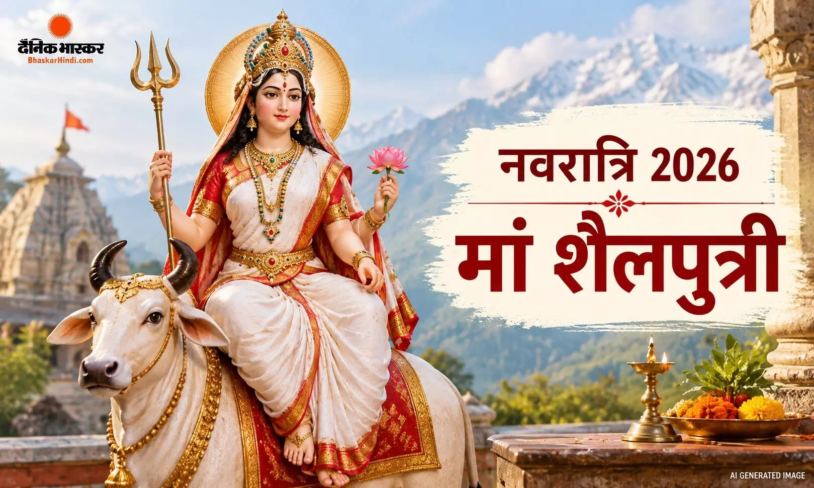 मां शैलपुत्री की पूजा से जीवन में आएगी सुख-शांति, जानिए पूजा विधि, मंत्र और स्वरूप