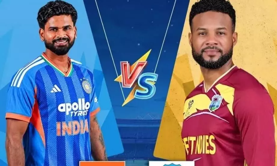 वेस्टइंडीज ने टॉस जीता, पहले बैटिंग करेगी टीम इंडिया, नीतीश रेड्डी और प्रिंस यादव की प्लेइंग-11 में एंट्री, वैभव को नहीं मिला मौका वेस्टइंडीज ने टॉस जीता, पहले बैटिंग करेगी टीम इंडिया, नीतीश रेड्डी और प्रिंस यादव की प्लेइंग-11 में एंट्री, वैभव को नहीं मिला मौका