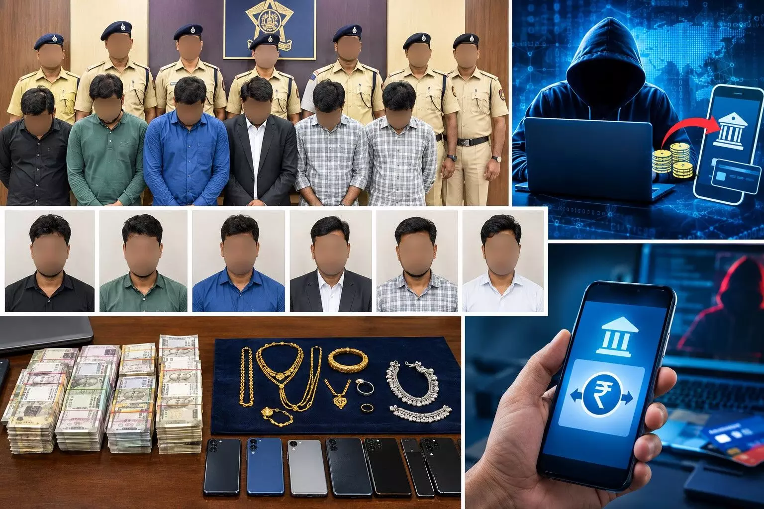 9.88 करोड़ की साइबर ठगी का पर्दाफाश, वकील समेत 6 गिरफ्तार - हवाला नेटवर्क की भूमिका की भी जांच 9.88 करोड़ की साइबर ठगी का पर्दाफाश, वकील समेत 6 गिरफ्तार - हवाला नेटवर्क की भूमिका की भी जांच