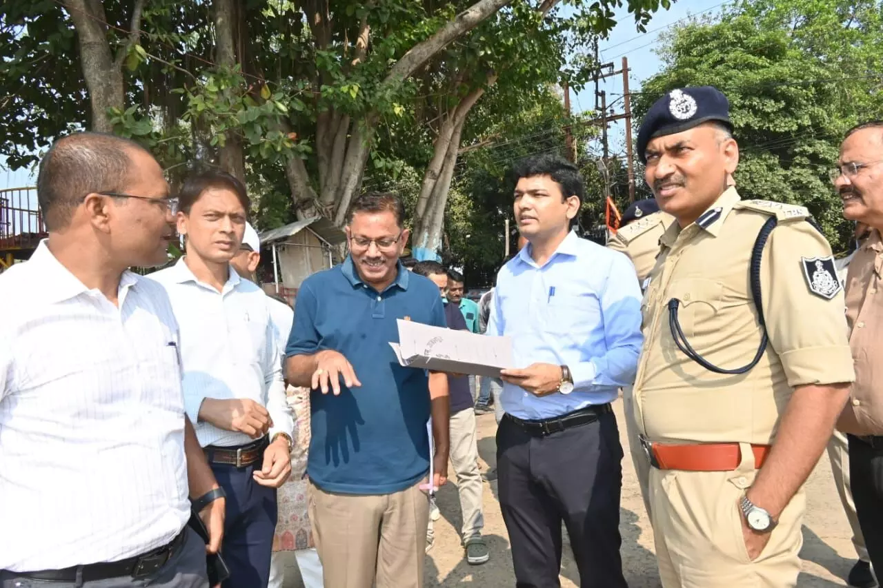 कलेक्टर, एसपी और निगम कमिश्नर ने किया विसर्जन स्थलों का निरीक्षण, व्यवस्था को लेकर दिए निर्देश