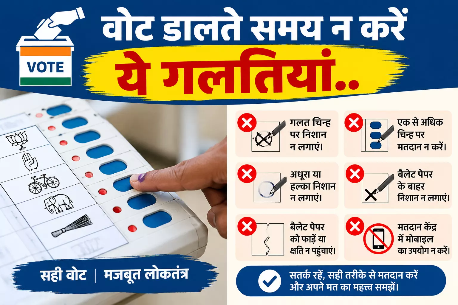 स्नातक निर्वाचन क्षेत्र में वोट डालते समय न करें ये गलतियां, वरना अमान्य हो जाएगा मतदान - कुछ खास टिप्स हैं आपके लिए