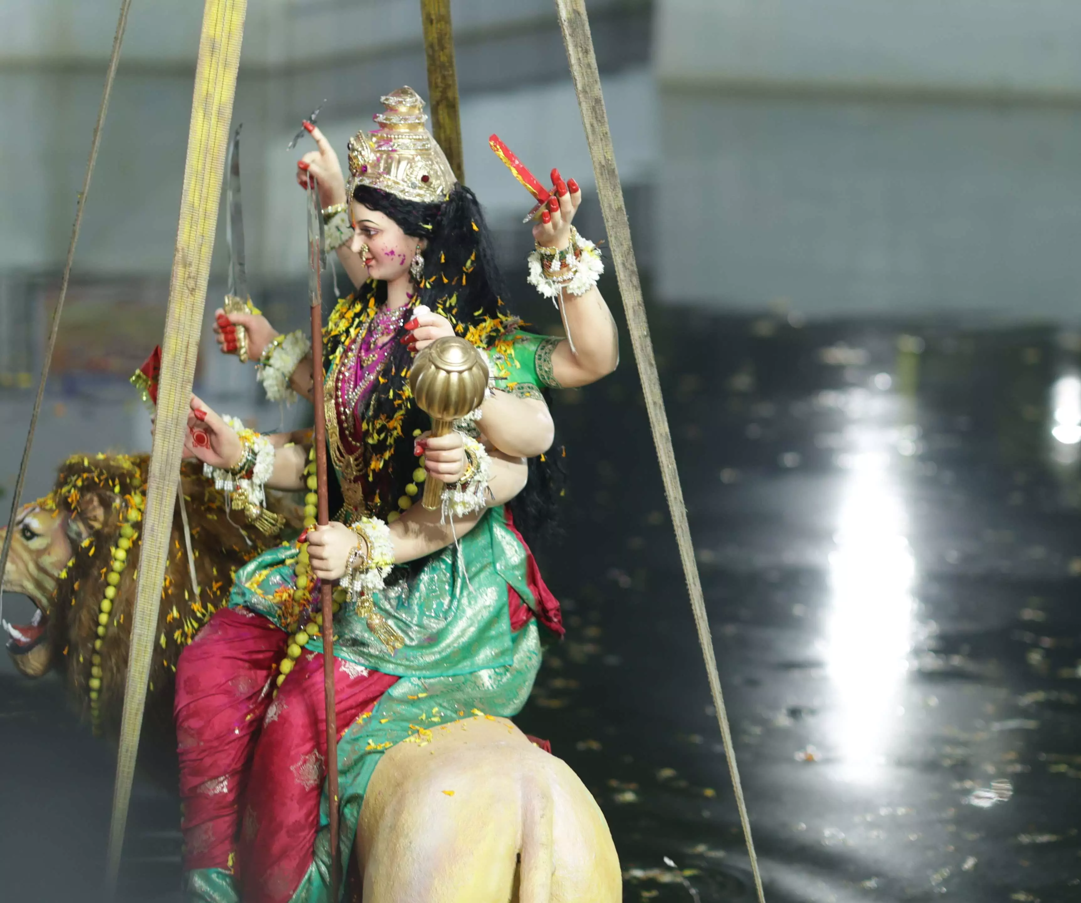 नागपुर शहर में अब तक 627 दुर्गा प्रतिमाओं का हुआ विसर्जन