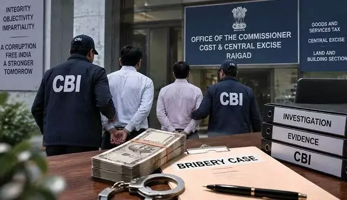 सीजीएसटी अधिकारी ने 11 लाख  रिश्वत ली, सीबीआई ने दर्ज की एफआईआर