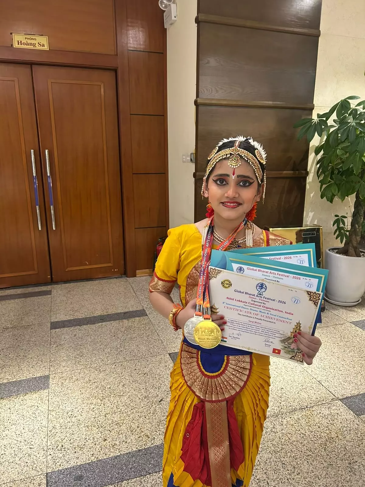हनोई में चमकी रीवा की 10 वर्षीय गार्गी, भरतनाट्यम में जीते दो पदक